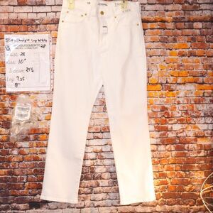 J. Crew NEW Stretch Straight Leg in White #CH681 Sz28
